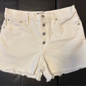 J. Crew white Jean High Waist Shorts